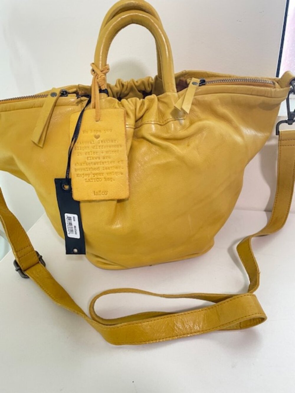 Latico Leather Ramble Crossbody Bag NEW in Mustard